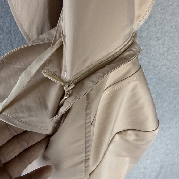 Karl Lagerfeld Paris Women's Trench Coat S Beige Belted Removable Hood - Picture 14 of 14